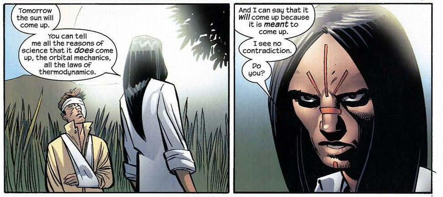 A totem tribesman delivers Ezekiel Sims' eulogy to a beaten Peter Parker in Amazing Spider-Man