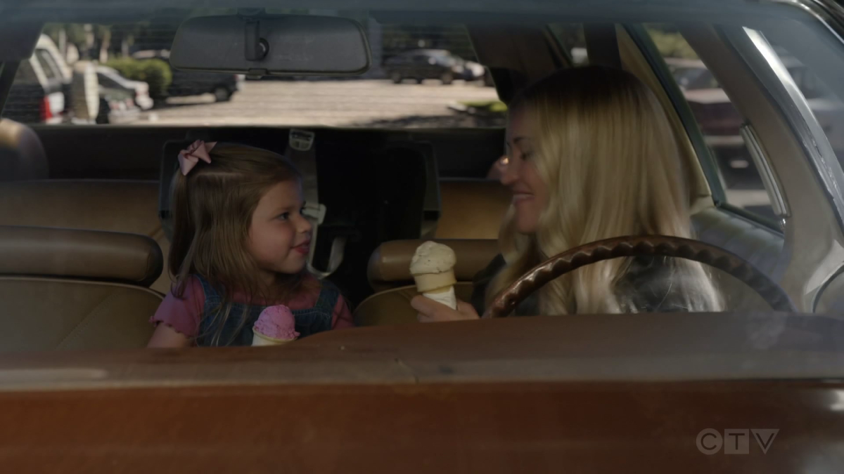 Mandy being a good mom after coming home from the Kindergarten aka the Germ Factory. Takes Ceecee for Icecream.